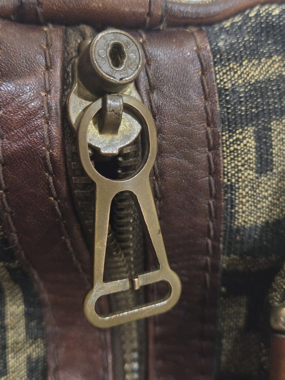 Authentic Fendi Zucca FF Monogram Canvas & Leather Boston Bag – Vintage - Picture 10 of 16